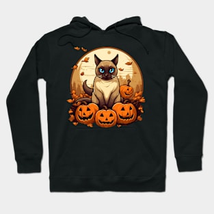 Siamese Cat Halloween, Cat Lover Hoodie